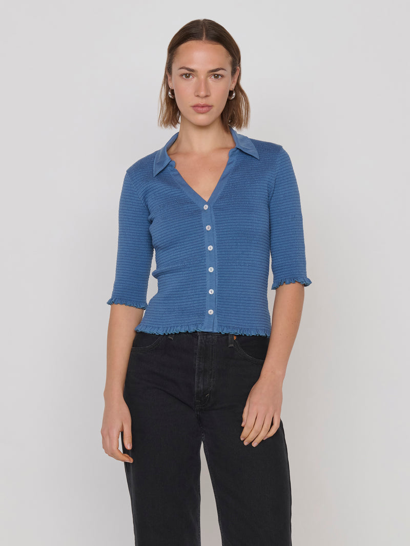 Nation Los Angeles Peggy Luxe Smocked Top