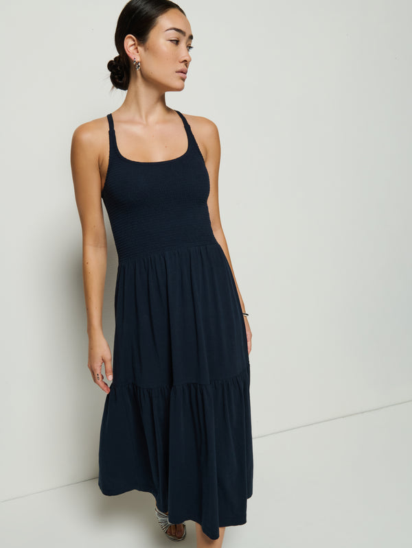 Nation Los Angeles Penelope Smocked Midi