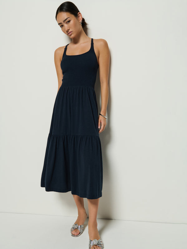 Nation Los Angeles Penelope Smocked Midi