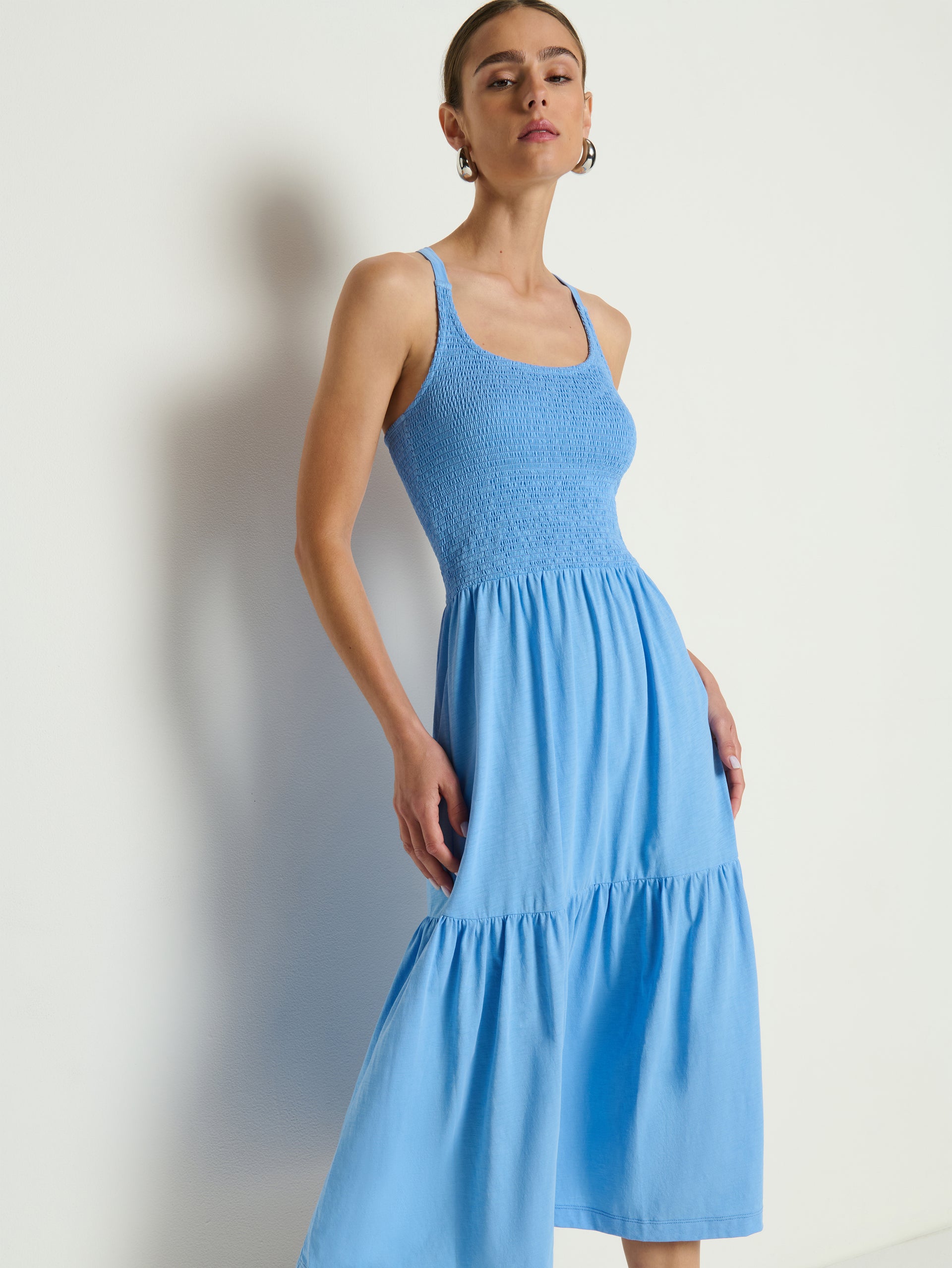 penelope midi dress Penelope Smocked Midi—Laguna
