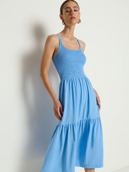 Penelope Smocked Midi—Laguna | Nation Los Angeles