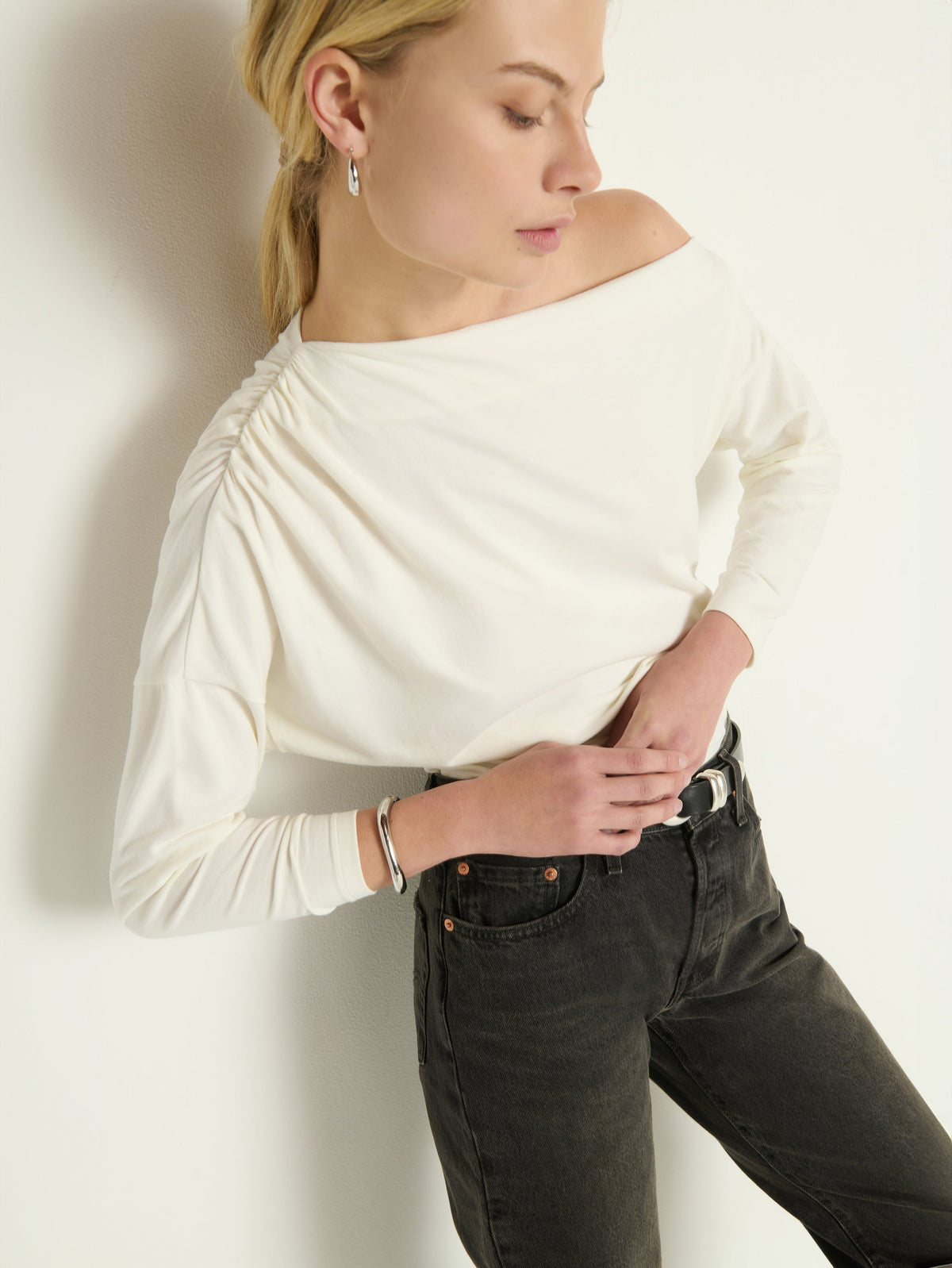 Pietra Off Shoulder - Porcelain | Nation Los Angeles