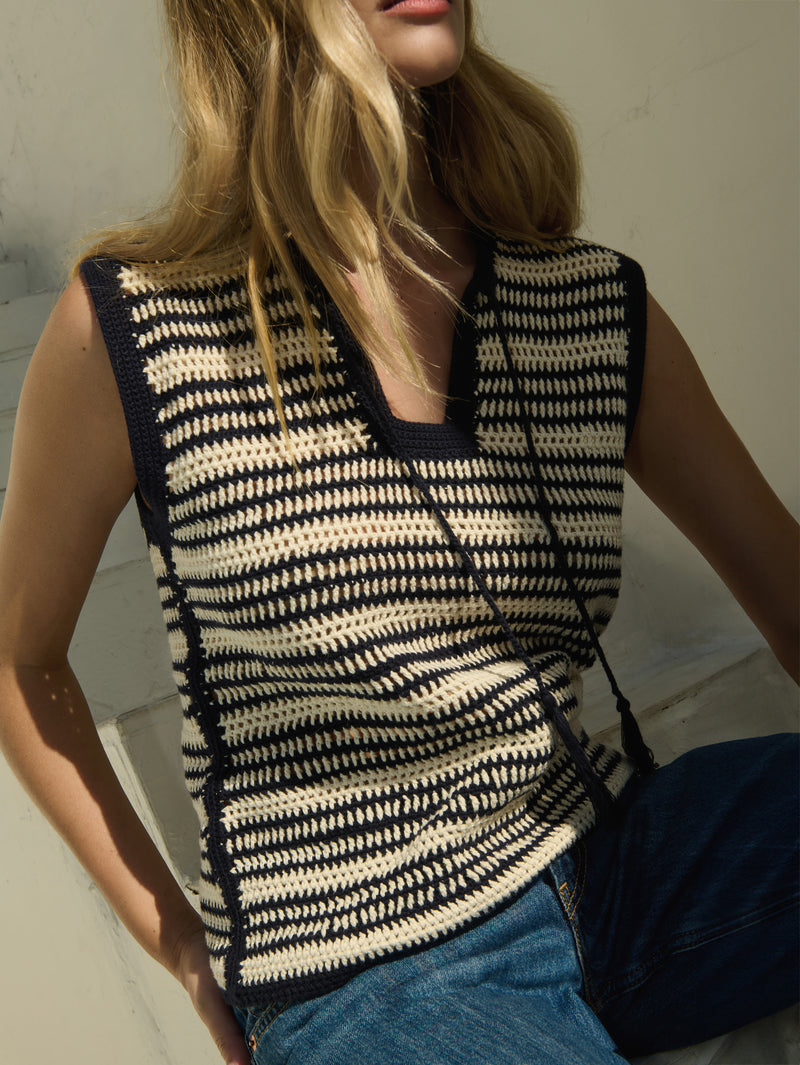 Nation Los Angeles Priscilla Crochet Tank 