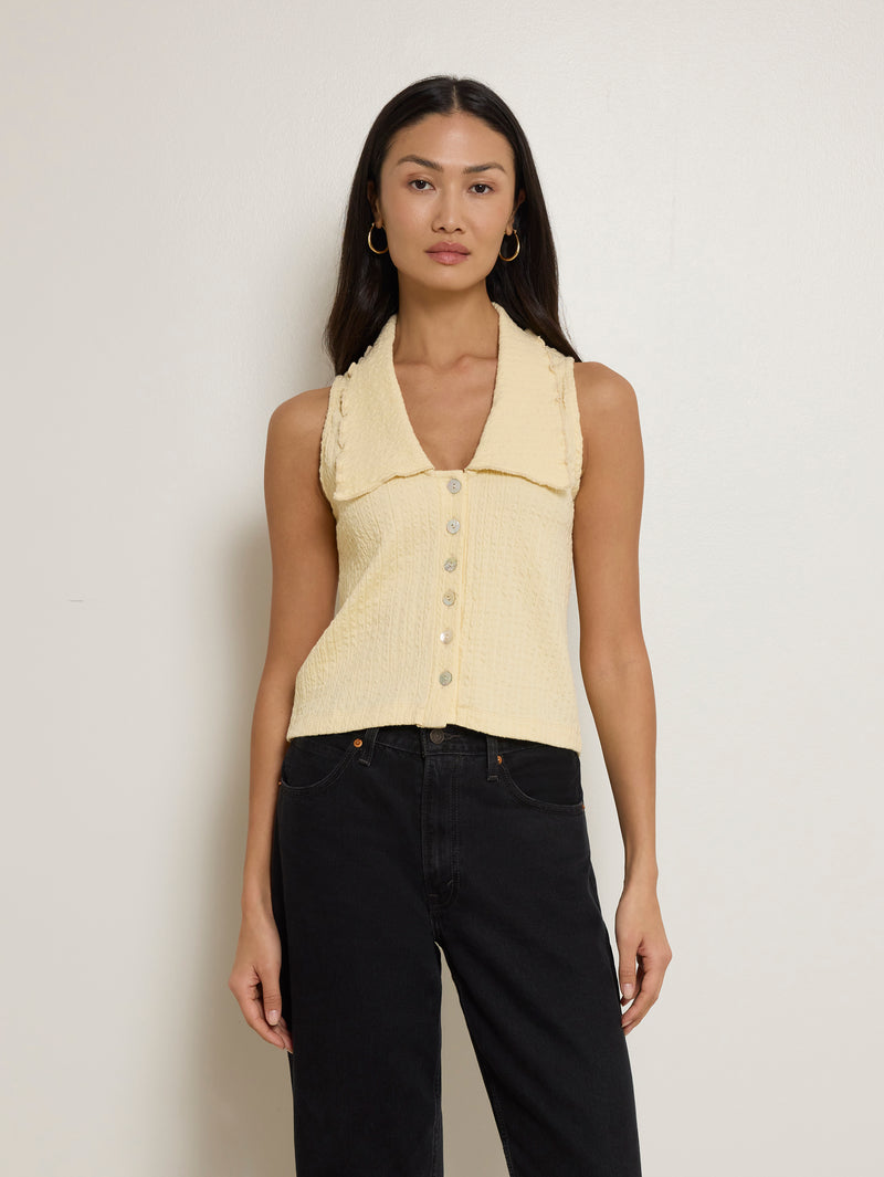 Nation Los Angeles Rae Collared Tank