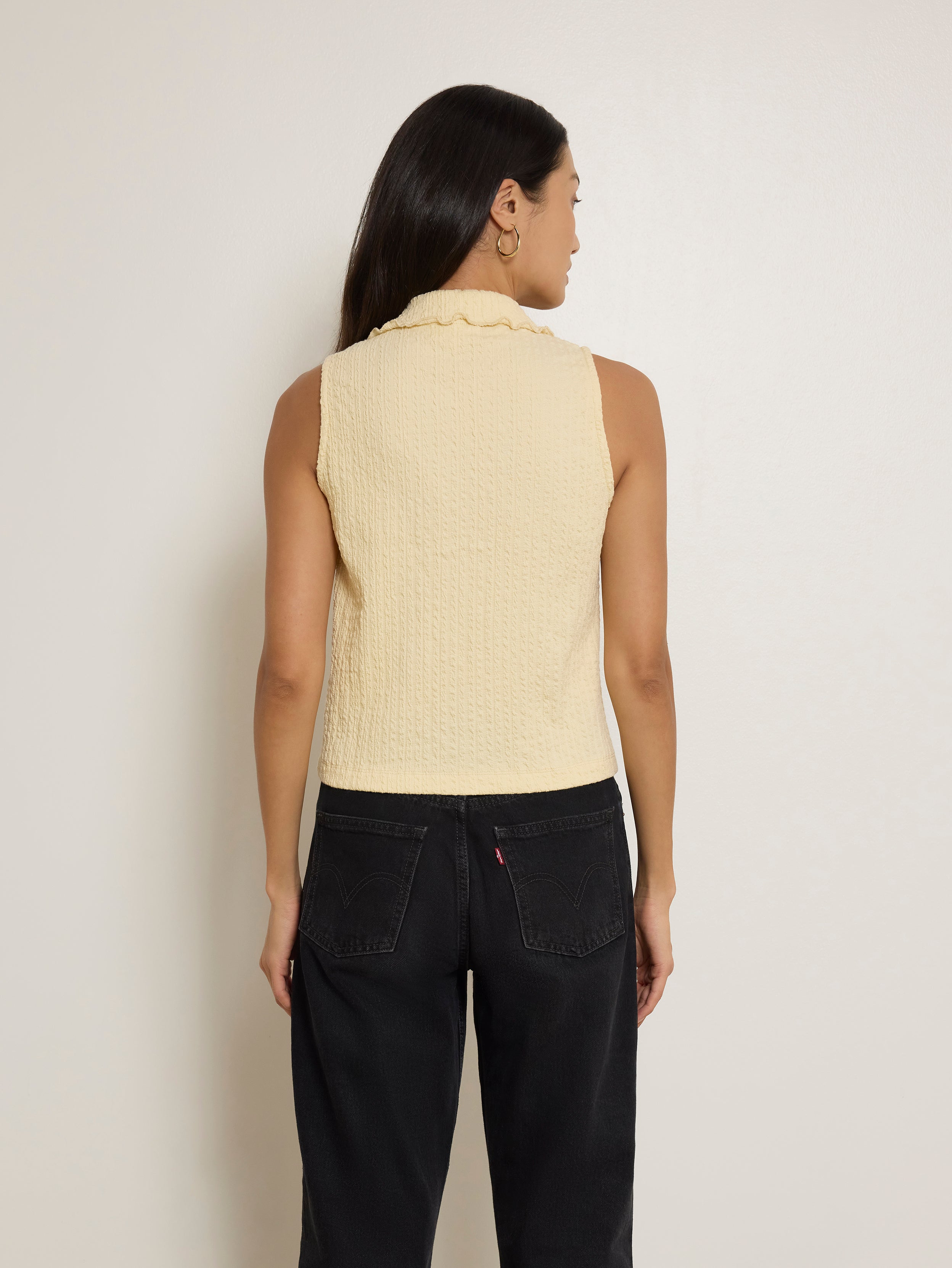 Rae Collared Tank—Banana | Nation Los Angeles