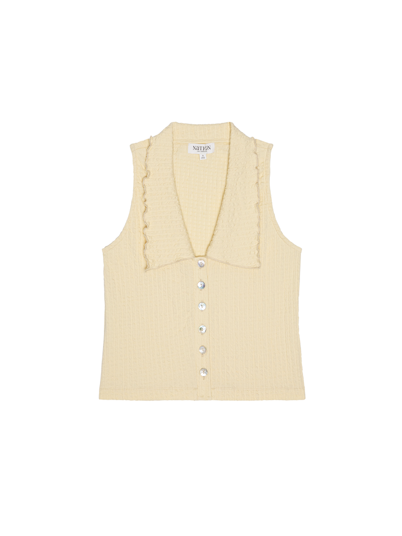 Nation Los Angeles Rae Collared Tank