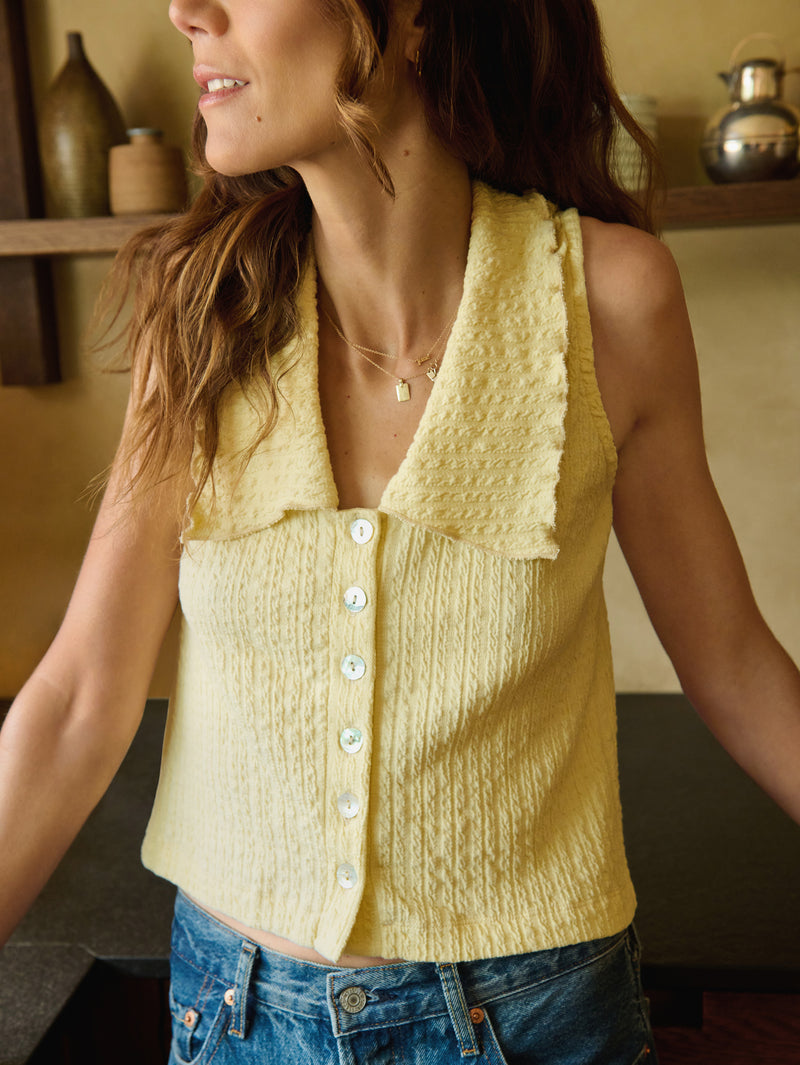 Nation Los Angeles Rae Collared Tank