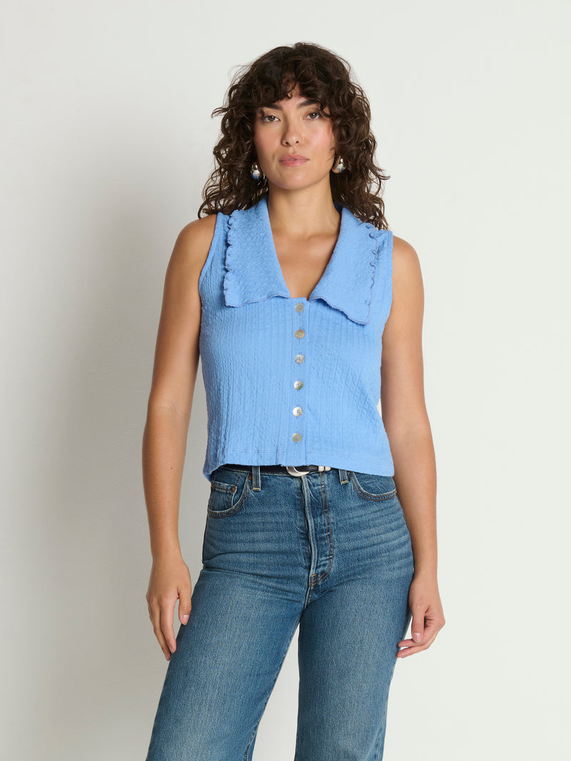 Nation Los Angeles Rae Collared Tank