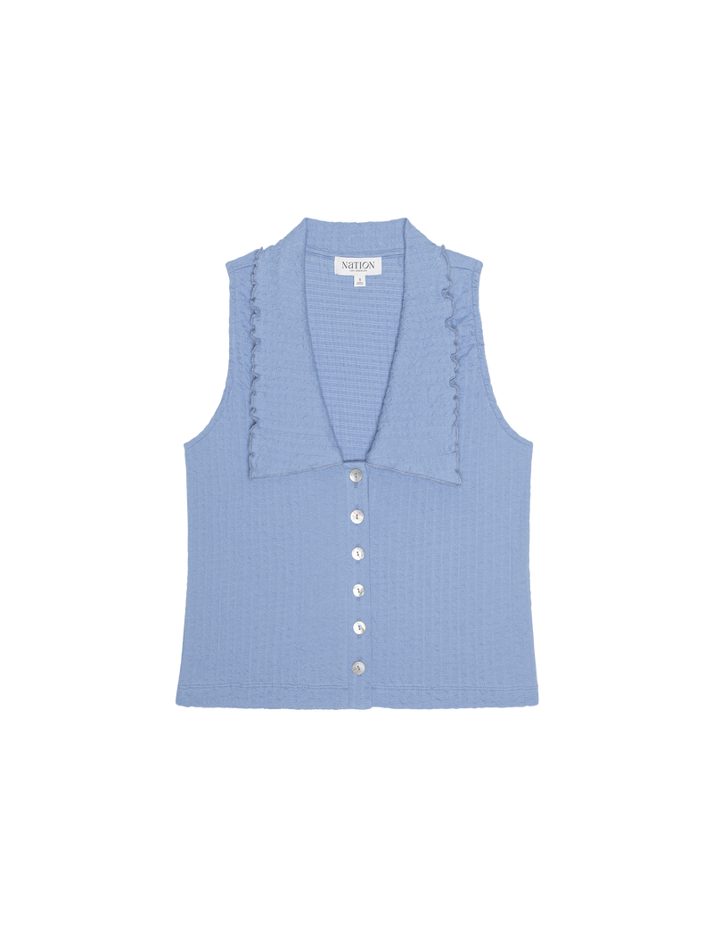 Nation Los Angeles Rae Collared Tank