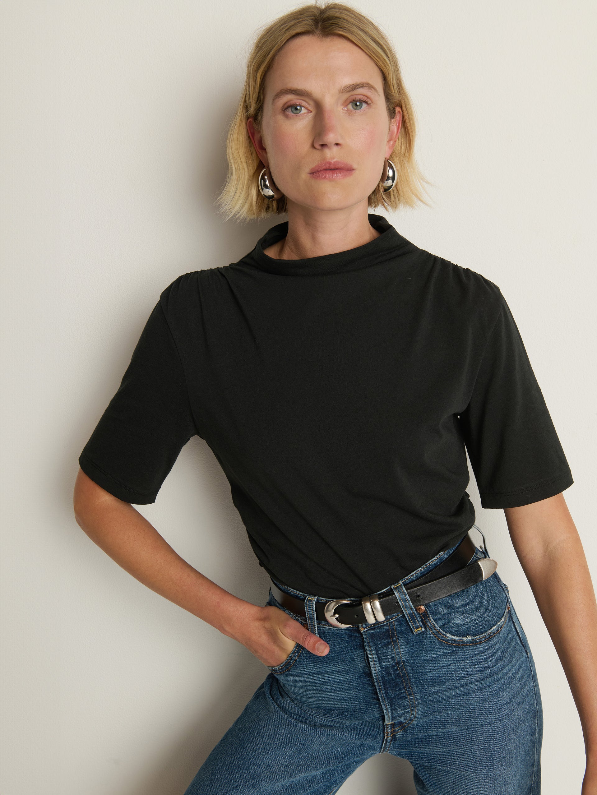 Liverpool Los Angeles Reed Mock Neck