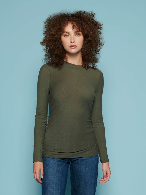 NATION LTD Rita Mock Neck Long Sleeve