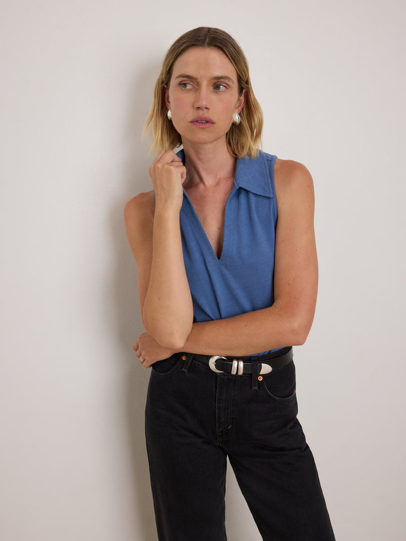 Nation Los Angeles Roberta Collared Tank