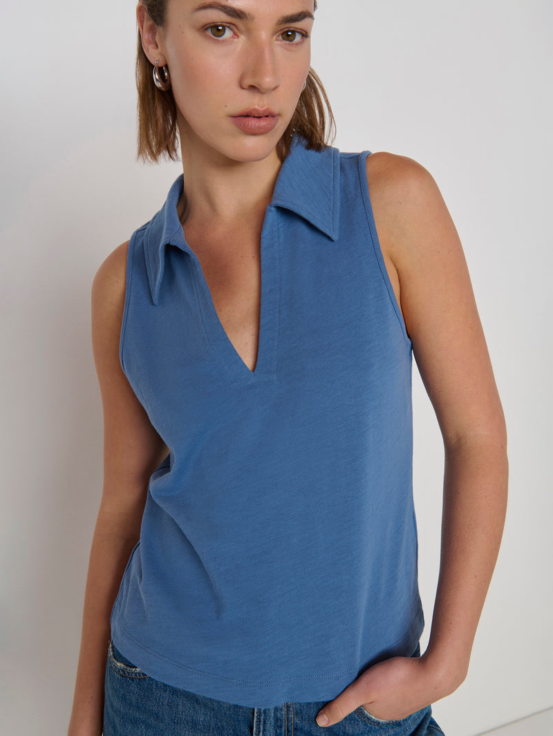 Nation Los Angeles Roberta Collared Tank