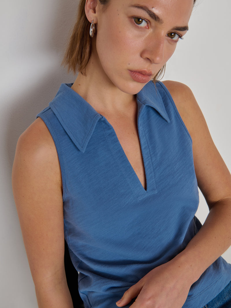 Nation Los Angeles Roberta Collared Tank