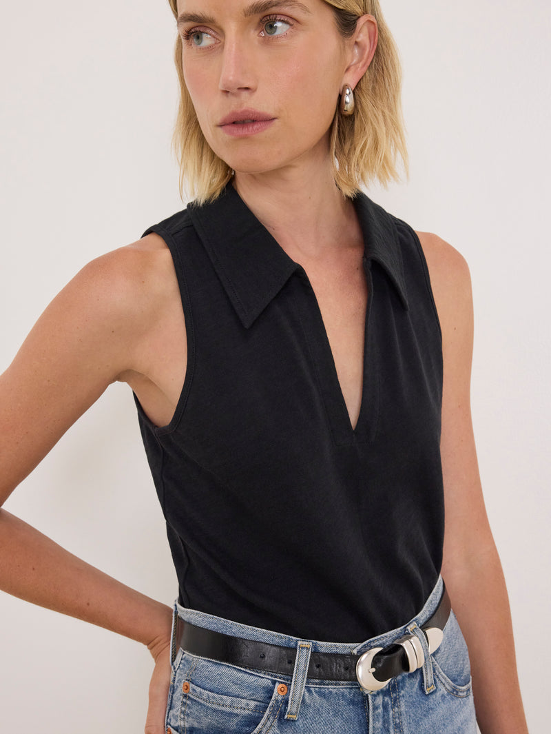 Nation Los Angeles Roberta Collared Tank