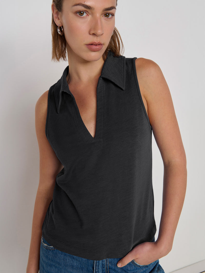 Nation Los Angeles Roberta Collared Tank