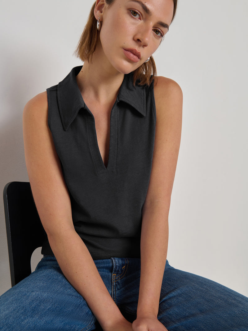 Nation Los Angeles Roberta Collared Tank