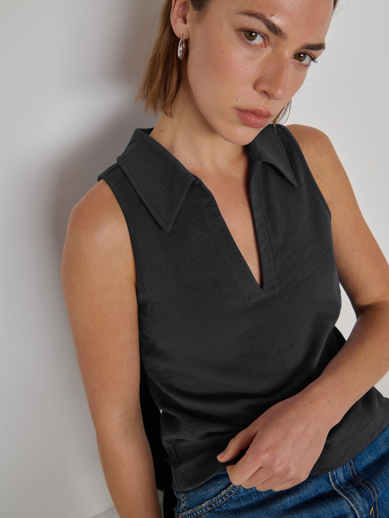Nation Los Angeles Roberta Collared Tank