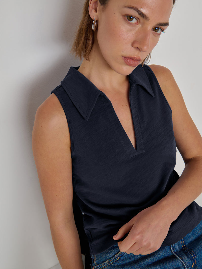 Nation Los Angeles Roberta Collared Tank