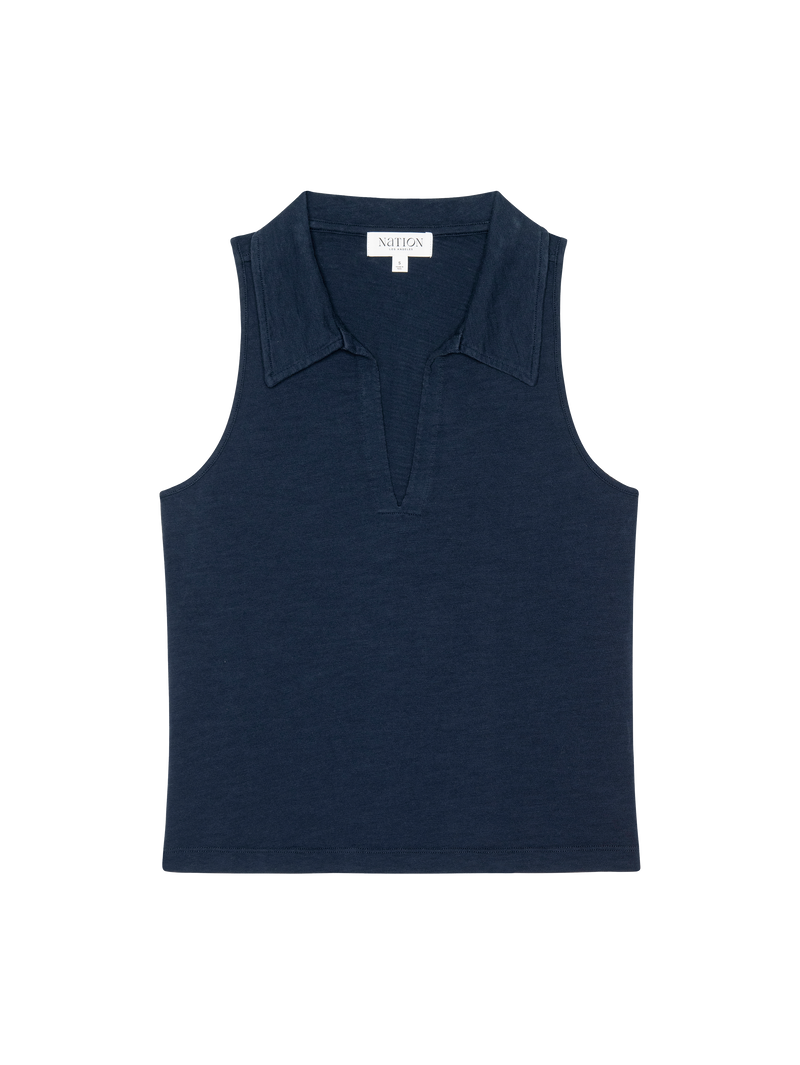 Nation Los Angeles Roberta Collared Tank