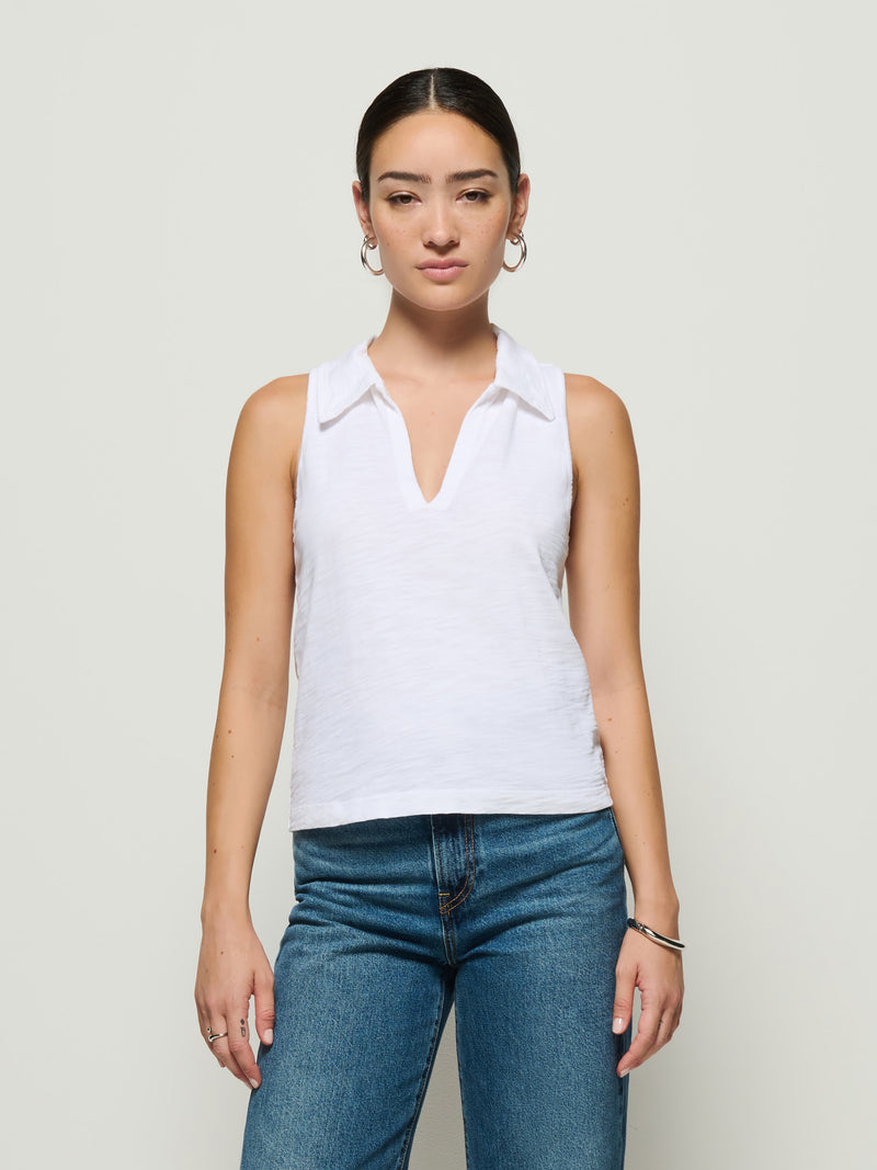 Nation Los Angeles Roberta Collared Tank