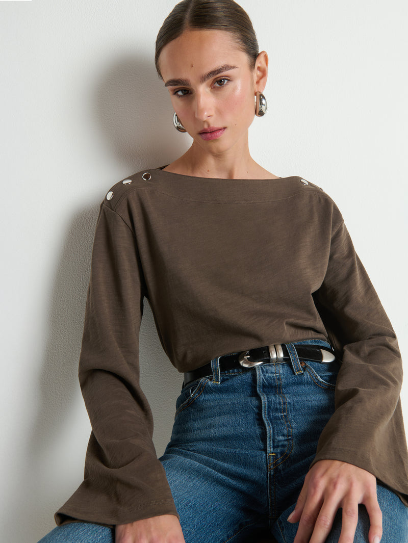 Nation Los Angeles Rochelle Boatneck Tee