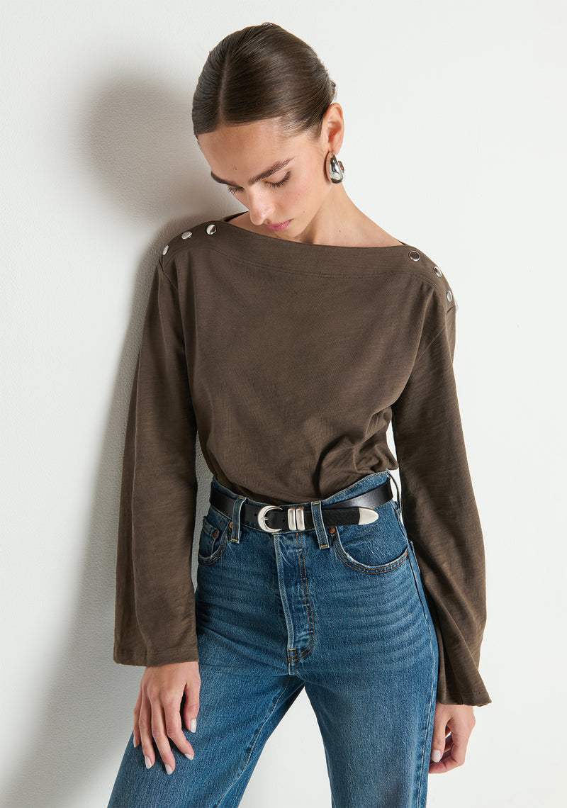 Nation Los Angeles Rochelle Boatneck Tee
