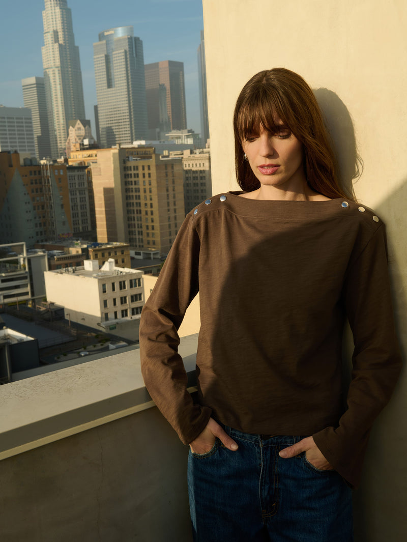 Nation Los Angeles Rochelle Boatneck Tee