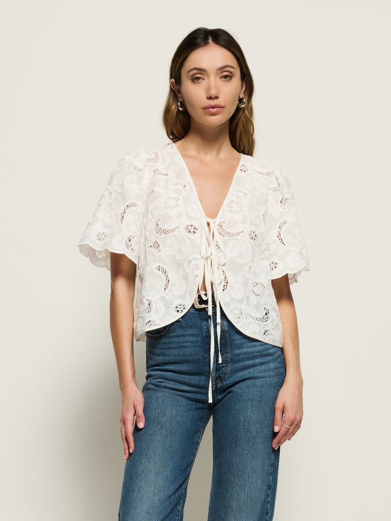Nation Los Angeles Rosalyn Tie Top