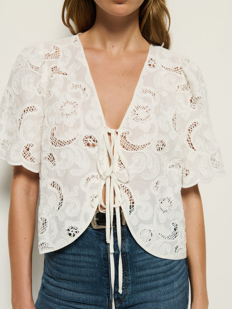 Nation Los Angeles Rosalyn Tie Top