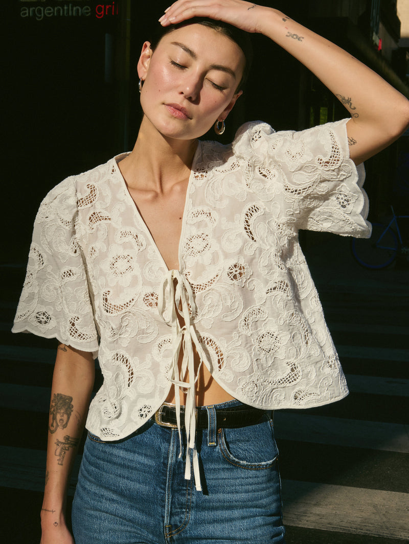 Nation Los Angeles Rosalyn Tie Top