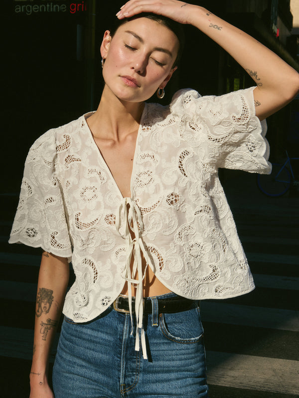 Nation Los Angeles Rosalyn Tie Top