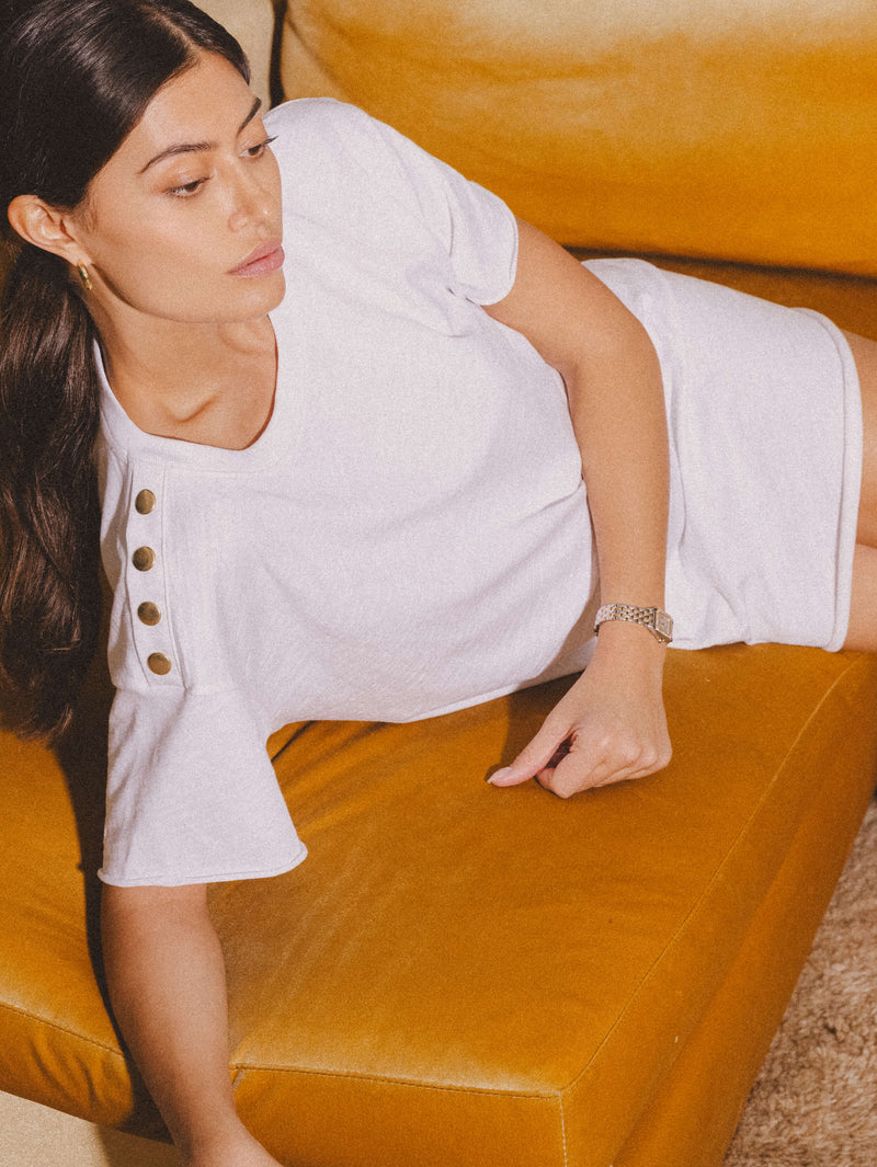 Nation LTD Rowan Dress in Optic White
