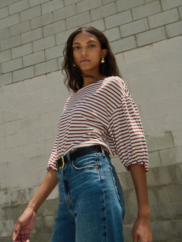 Nation Los Angeles Sandra Boatneck Top