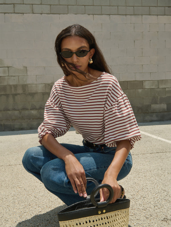 Nation Los Angeles Sandra Boatneck Top