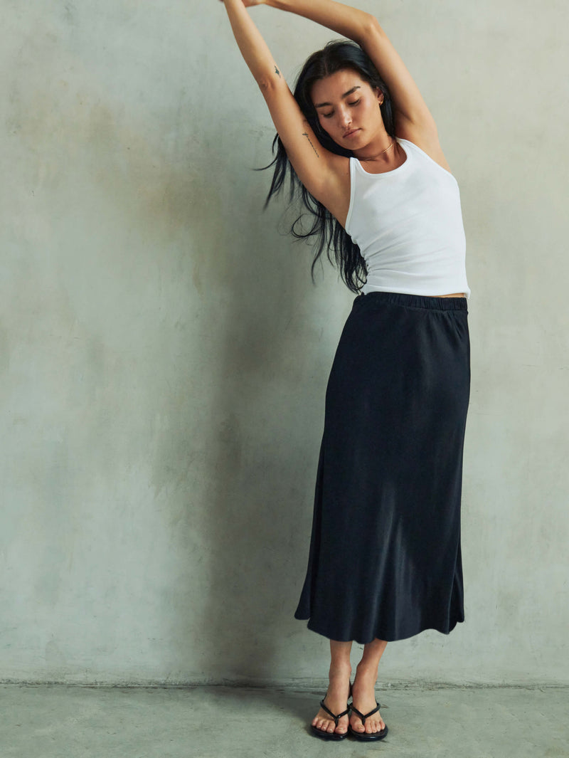 NATION LTD Mabel Bias Cut Midi Skirt