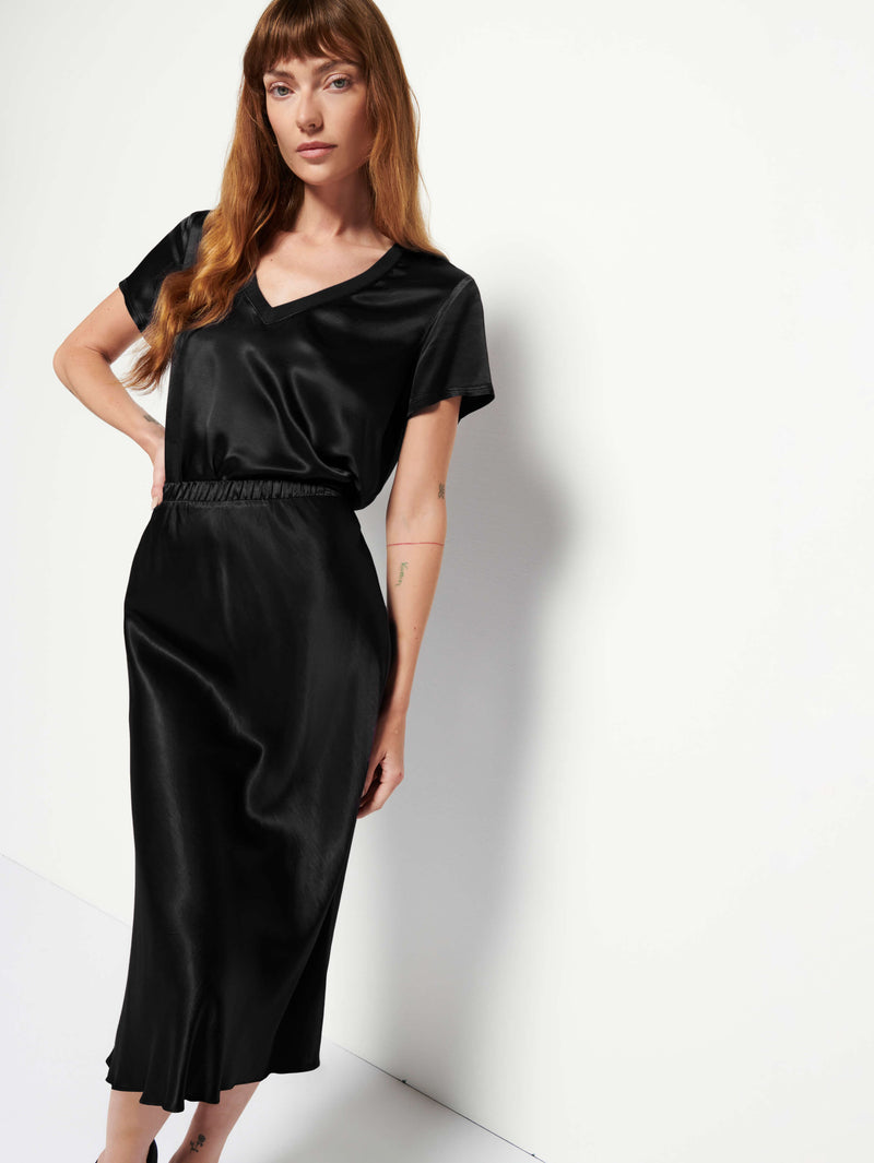 NATION LTD Mabel Bias Cut Midi Skirt