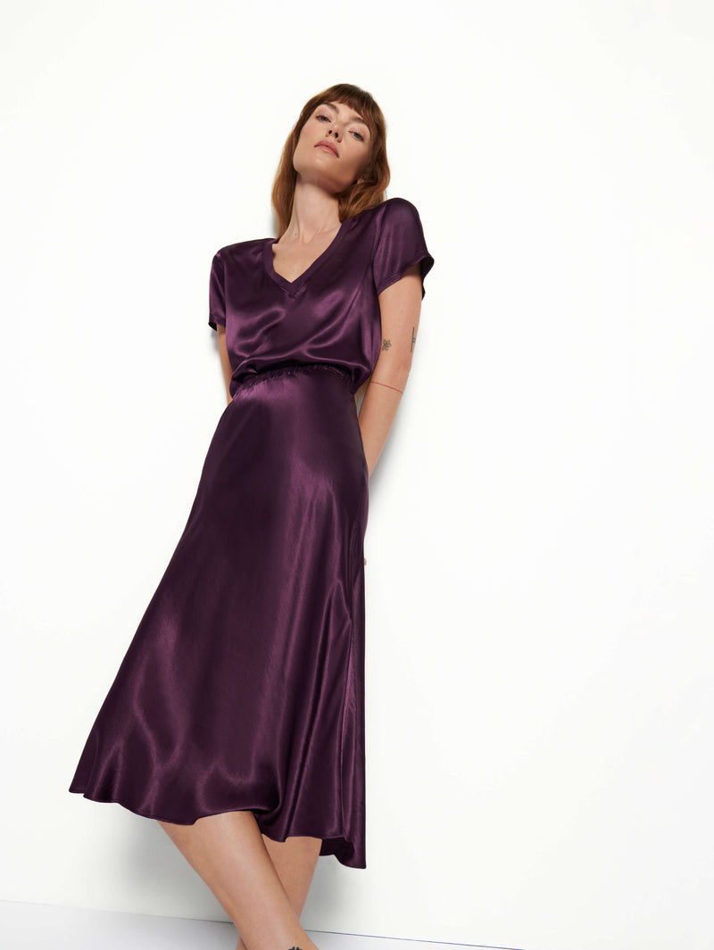NATION LTD Mabel Bias Cut Midi Skirt