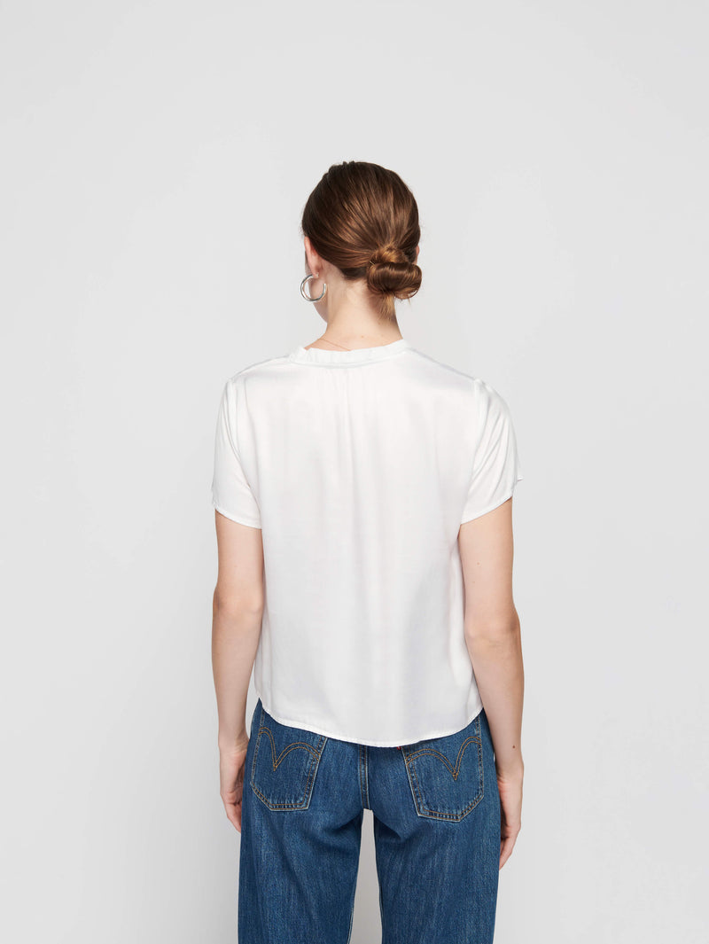 NATION LTD Marie Satin Boxy Crop Top