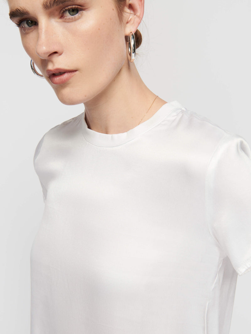 NATION LTD Marie Satin Boxy Crop Top