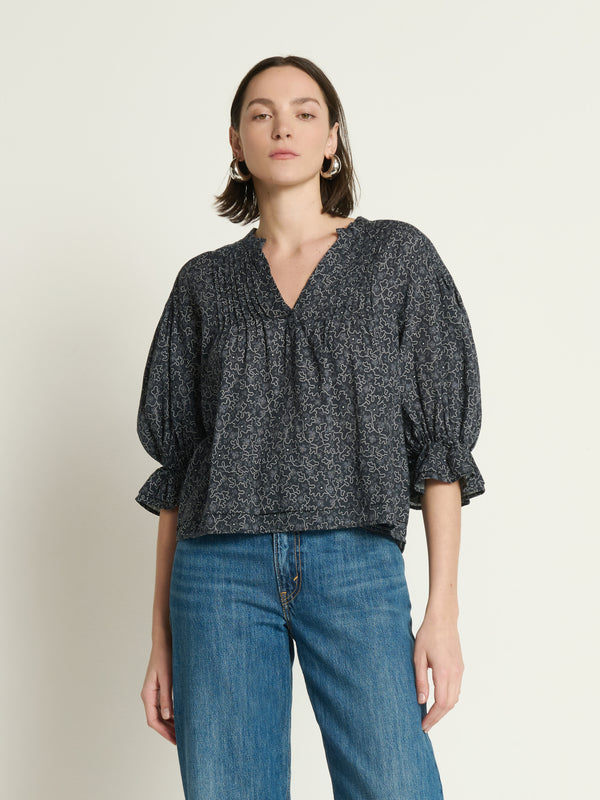 Nation Los Angeles Scarlet Pintuck Blouse