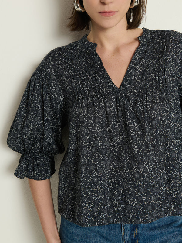 Nation Los Angeles Scarlet Pintuck Blouse