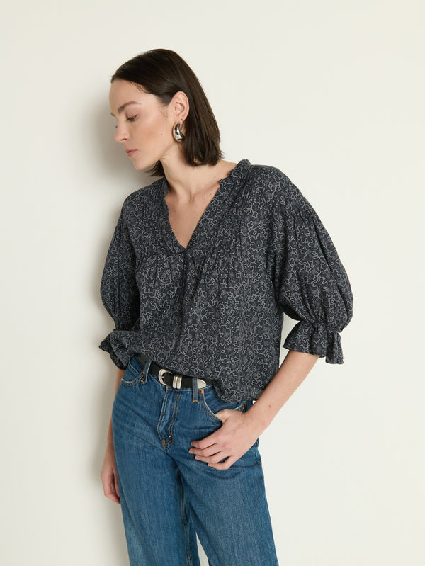 Nation Los Angeles Scarlet Pintuck Blouse