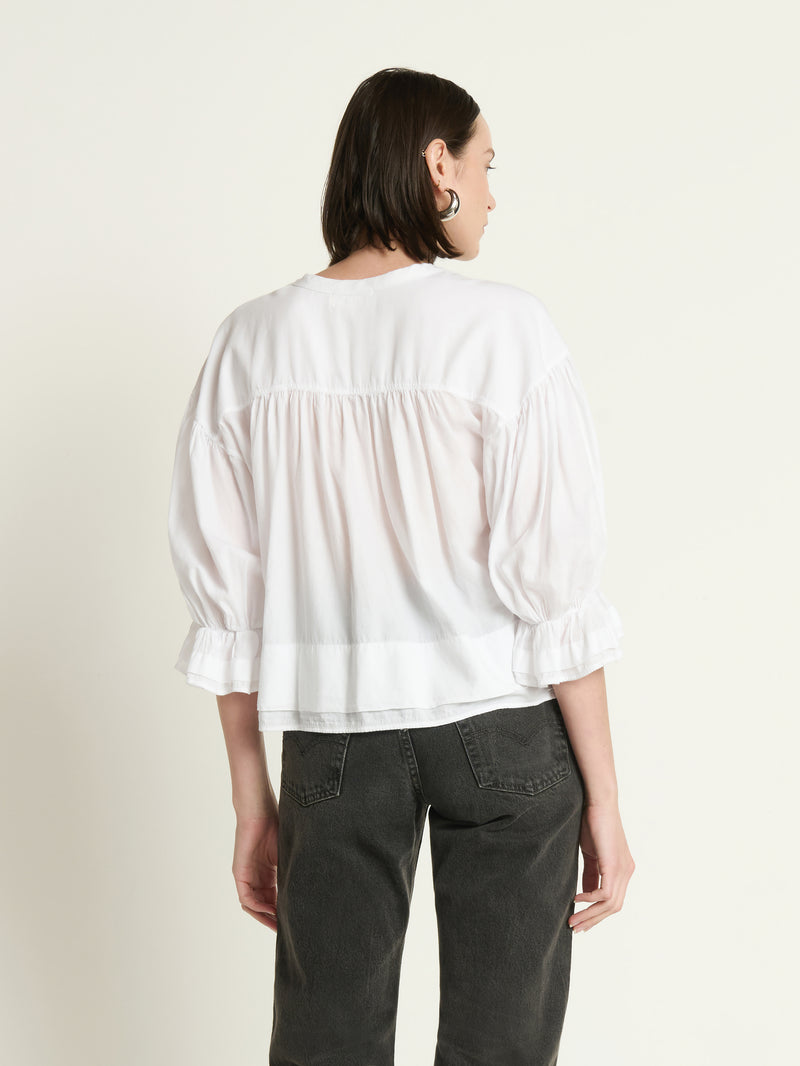 Nation Los Angeles Scarlet Pintuck Top