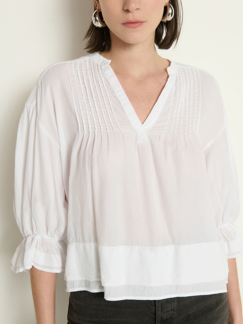 Nation Los Angeles Scarlet Pintuck Top