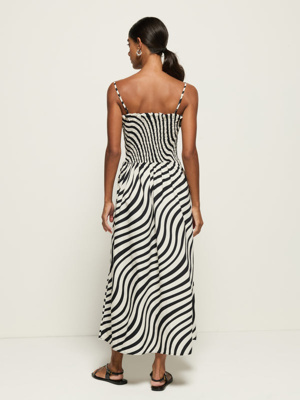 Nation Los Angeles Sibelle Smocked Midi