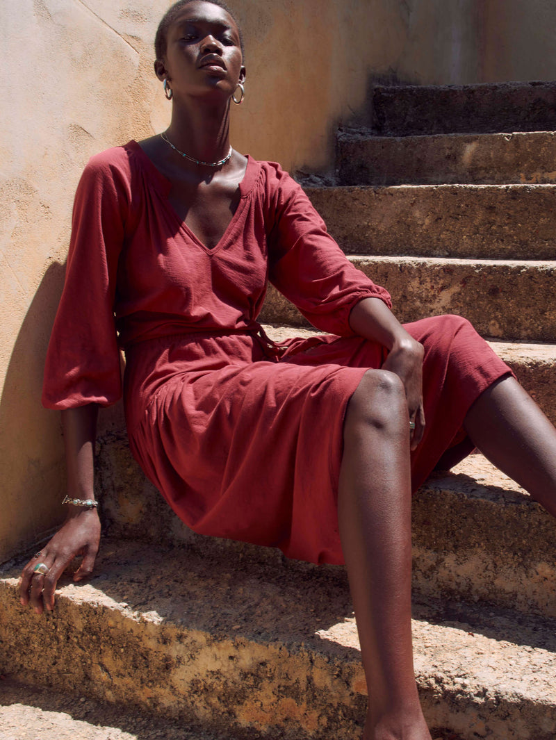 NATION LTD Simona Easy Peasant Dress