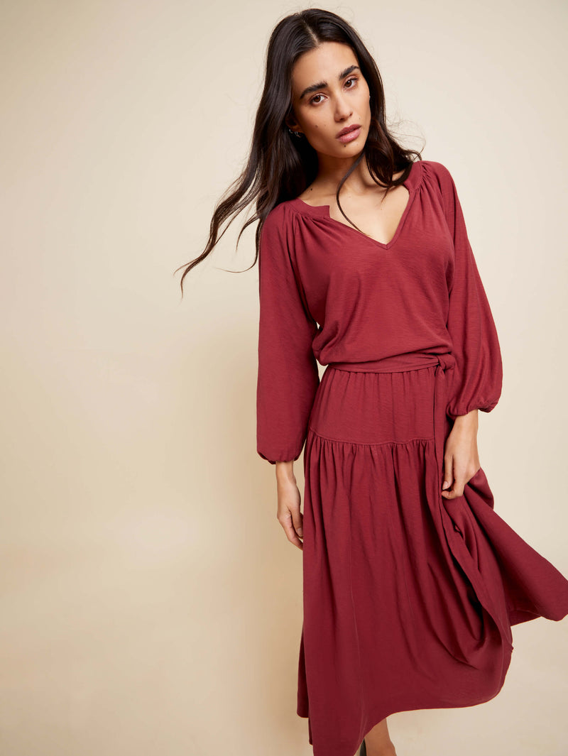 NATION LTD Simona Easy Peasant Dress