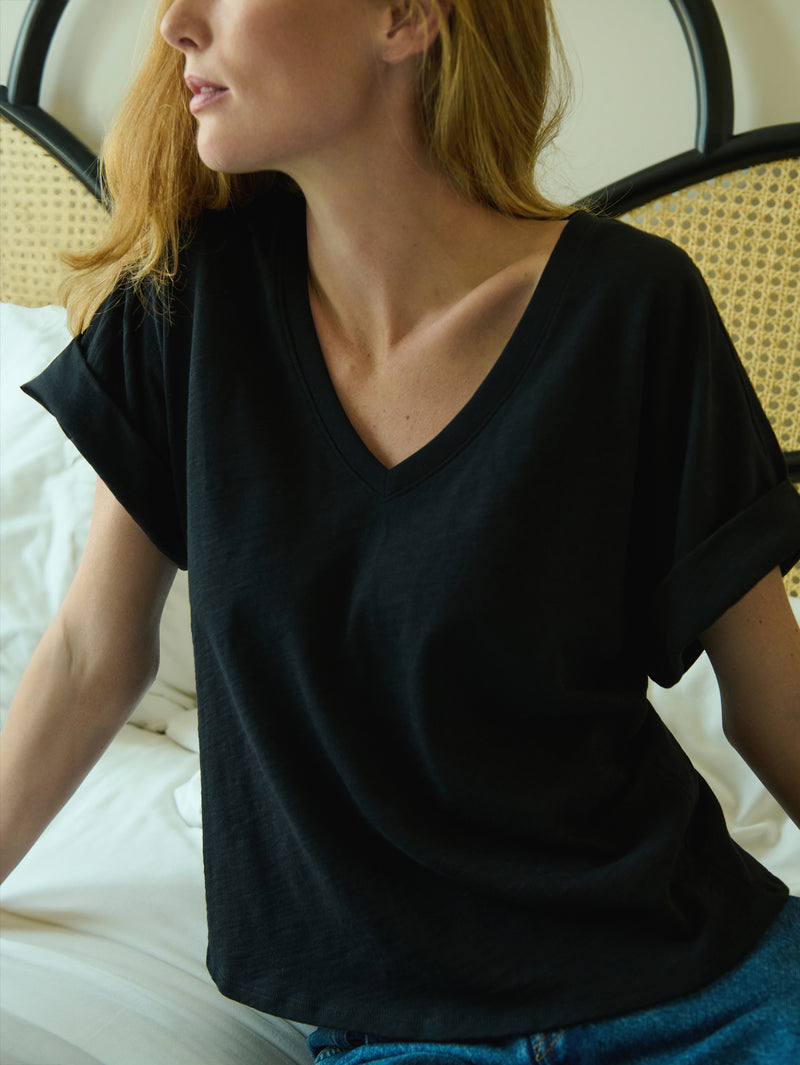 Nation Los Angeles Stevie Cuffed V Neck