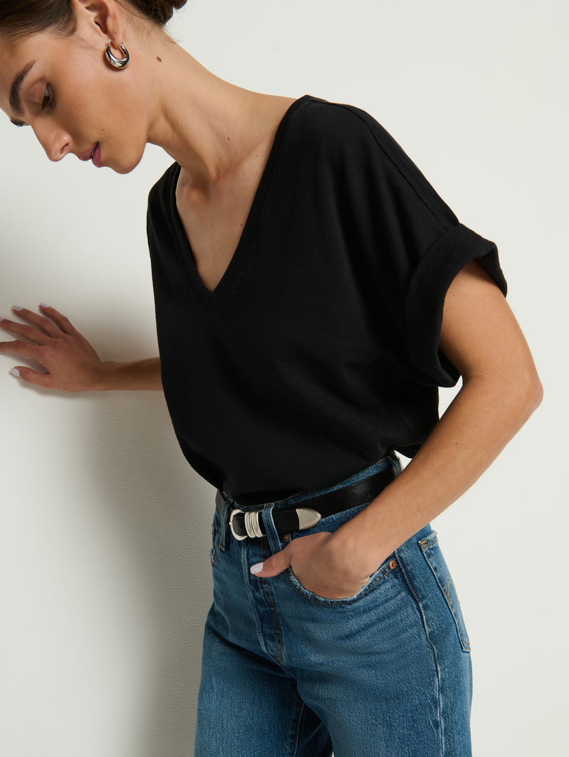 Nation Los Angeles Stevie Cuffed V Neck